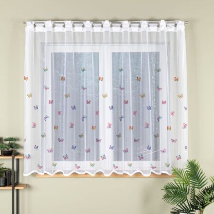 Motylki firanka żakardowa gotowa na prosto 300x170