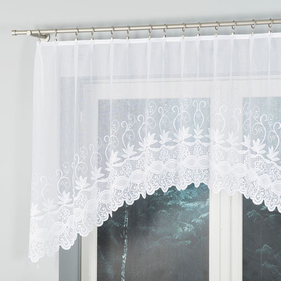 Jowita firanka żakardowa gotowa ze wzorem pasowym 250 x 100cm - obrazek 2