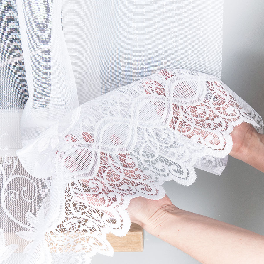 Jowita firanka żakardowa gotowa ze wzorem pasowym 250 x 100cm - obrazek 4