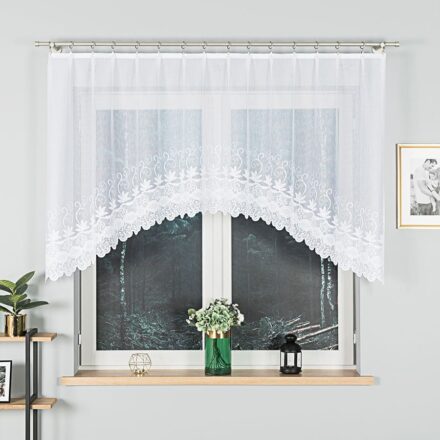 Jowita firanka żakardowa gotowa za wzorem pasowym 250 x 120cm