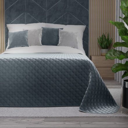 Narzuta VELVI dekoracyjna 170x210cm kol niebieski