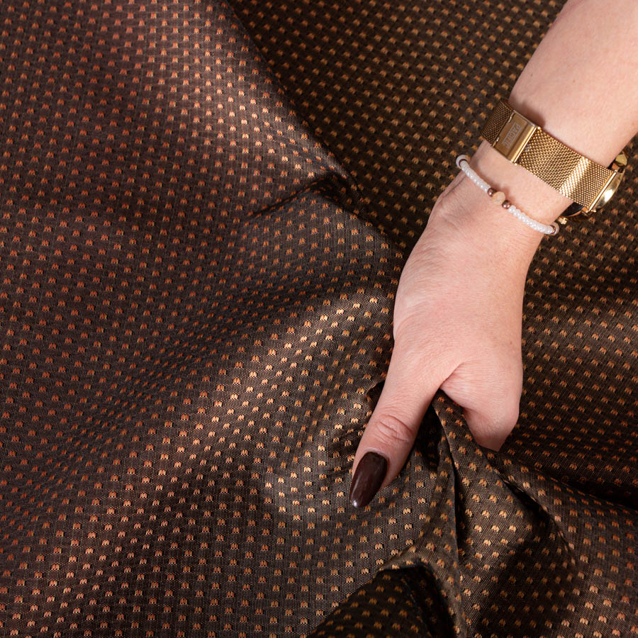 Arina zasłona gotowa na taśmie 145cmx245cm brązowy - obrazek 2