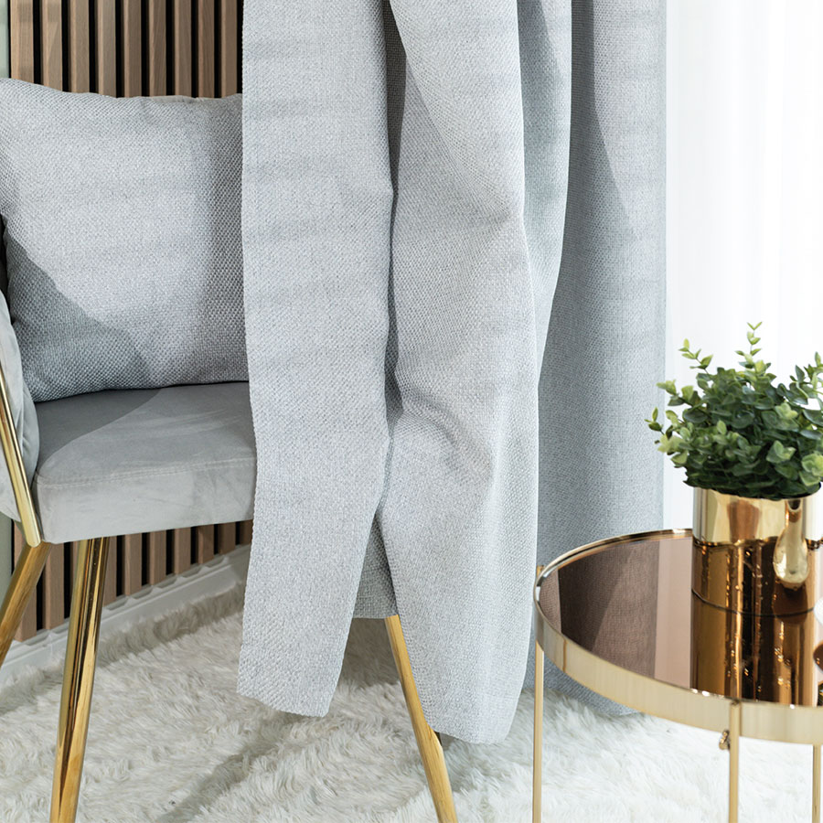 Molly zasłona gotowa na przelotkach 140cmx250cm jasny szary - obrazek 3