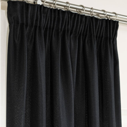 Jodełka zasłona gotowa na taśmie 140cmx250cm czarny