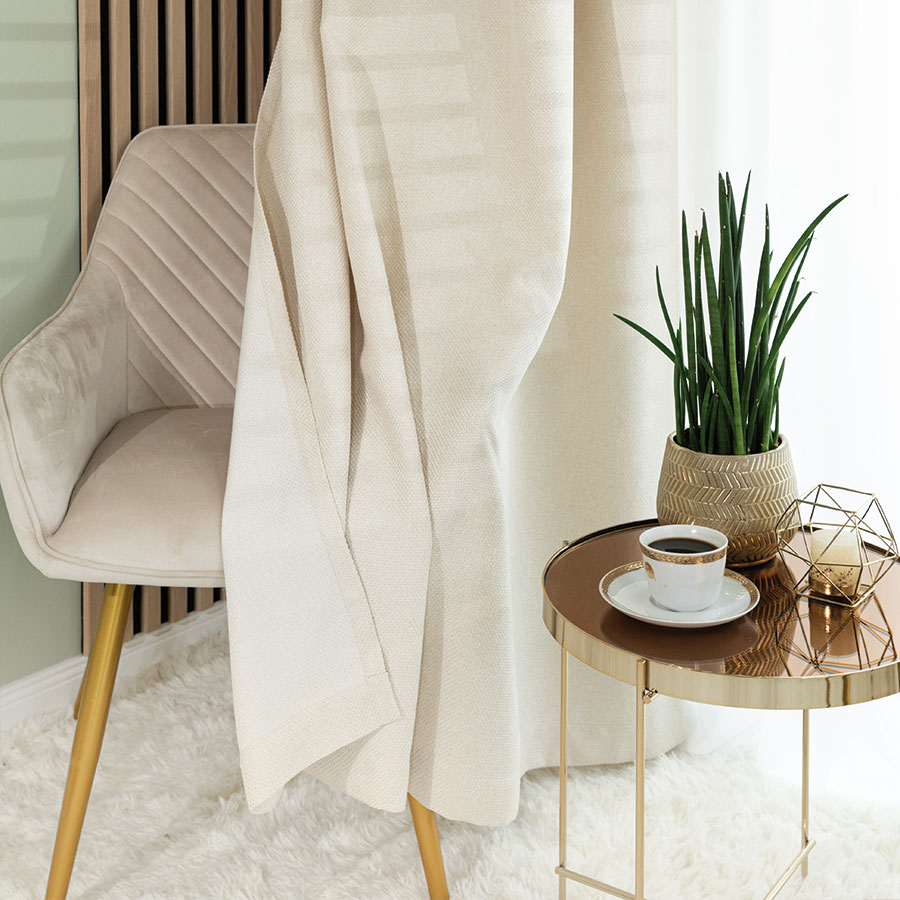 Molly zasłona gotowa na taśmie 140cmx250cm kremowy - obrazek 3