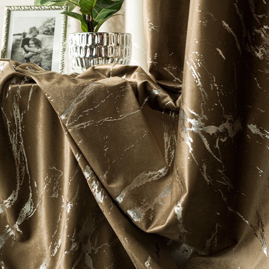 Marma zasłona gotowa na przelotkach 140cmx250cm brązowy - obrazek 3