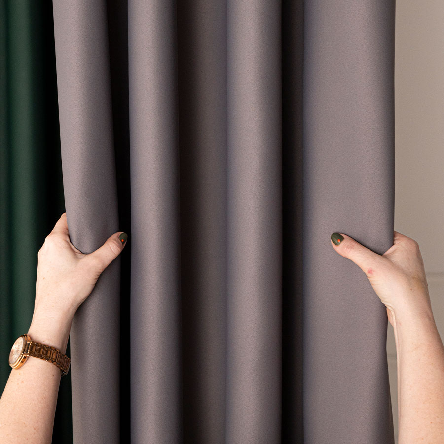 Dona zasłona gotowa na przelotkach 140cmx250cm ciepły ciemny szary - obrazek 3