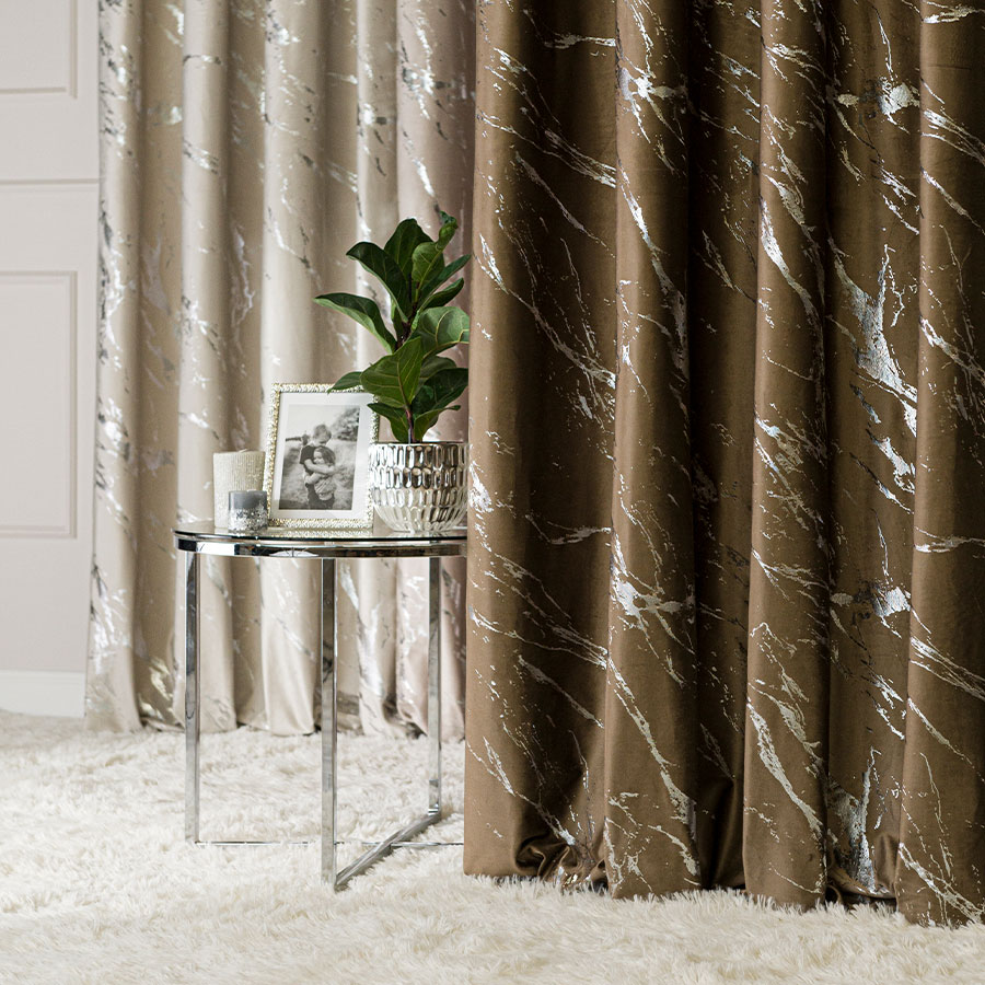 Marma zasłona gotowa na przelotkach 140cmx250cm brązowy - obrazek 4