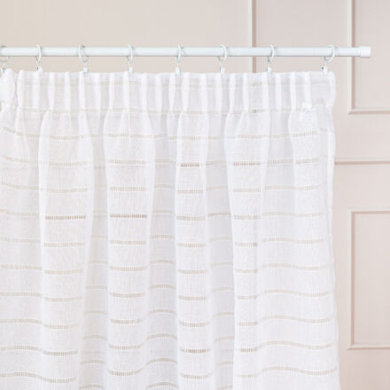 Natural firana gotowa na taśmie 140cm x250cm