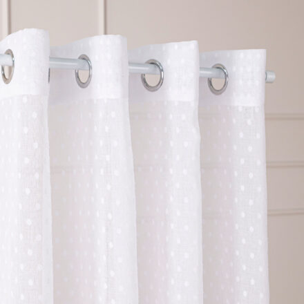 Kropka firana gotowa na przelotkach 140cm x250cm