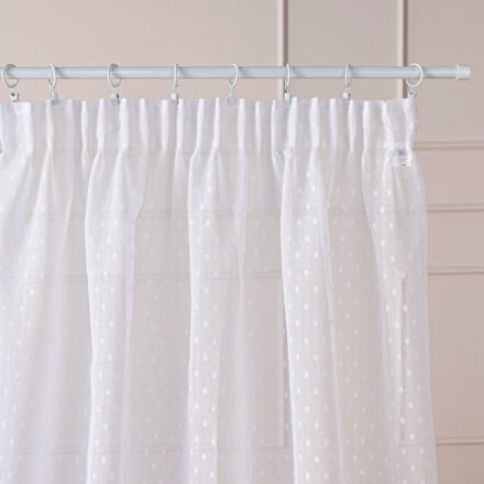 Kropka firana gotowa na taśmie 140cm x250cm