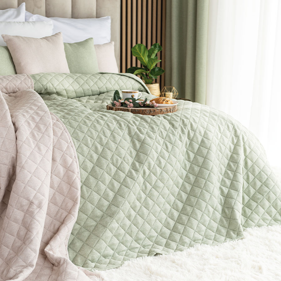 Narzuta MOLLY dekoracyjna 170x210cm kol szałwiowy - obrazek 2