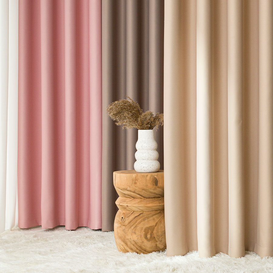 Dona zasłona gotowa na przelotkach 140cmx250cm jasny chłodny beżowy - obrazek 2