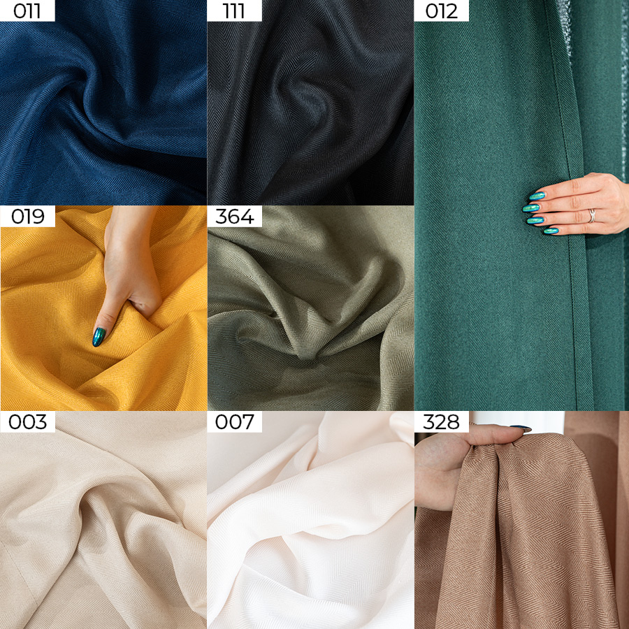 Jodełka zasłona gotowa na przelotkach 140cmx250cm ciemny beżowy - obrazek 8