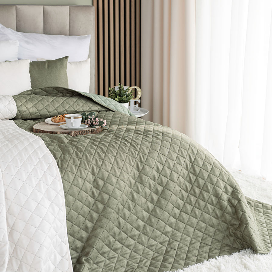 Narzuta JODEŁKA dekoracyjna 170x210cm kol szarozielony - obrazek 2