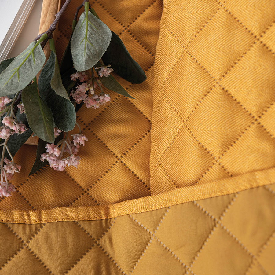 Narzuta JODEŁKA dekoracyjna 220x240cm kol musztardowy - obrazek 3