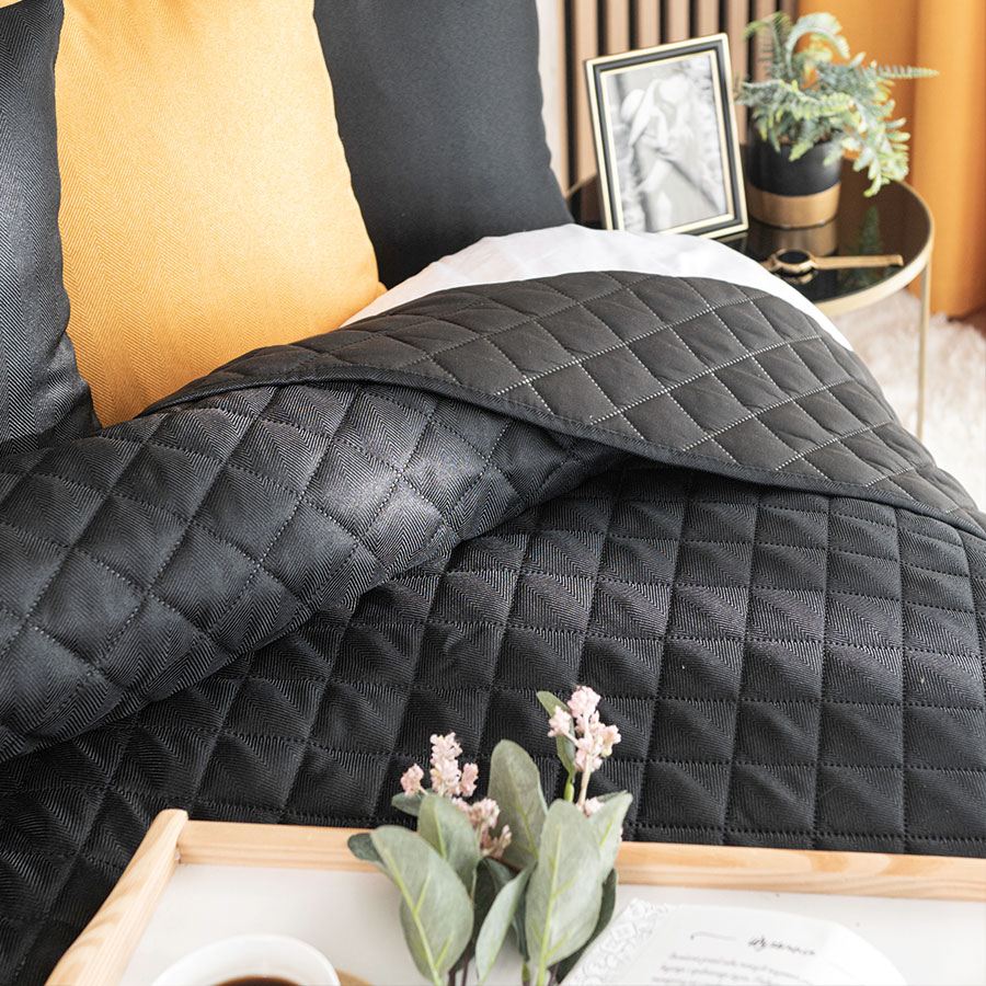 Narzuta JODEŁKA dekoracyjna 170x210cm kol czarny - obrazek 3