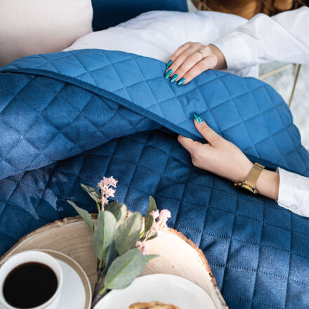 Narzuta JODEŁKA dekoracyjna 170x210cm kol niebieski