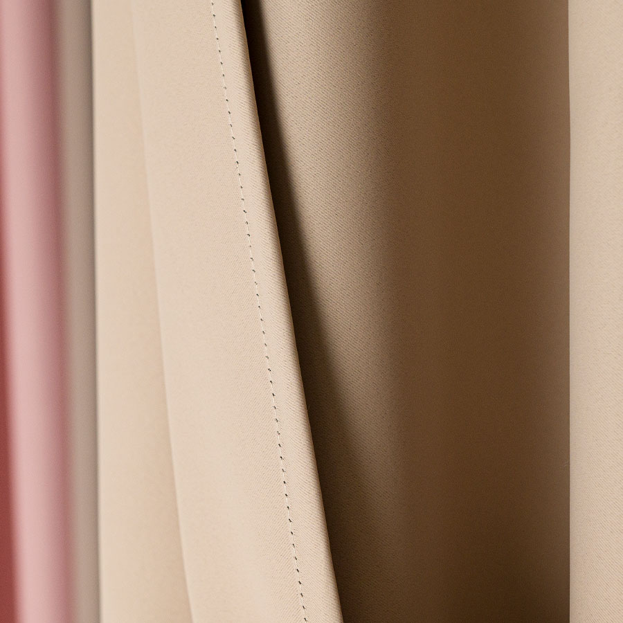 Dona zasłona gotowa na przelotkach 140cmx250cm jasny chłodny beżowy - obrazek 5