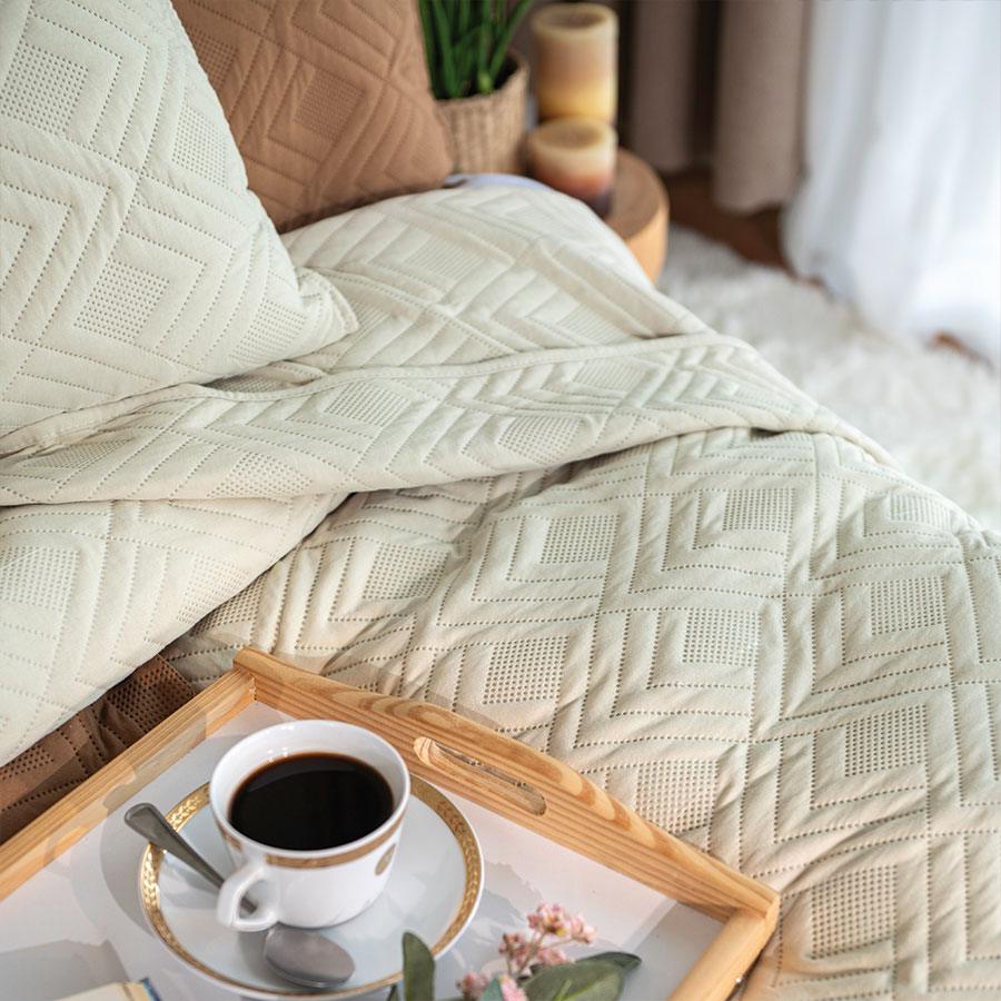 Narzuta AVILA dekoracyjna 170x210cm kol beżowy - obrazek 2