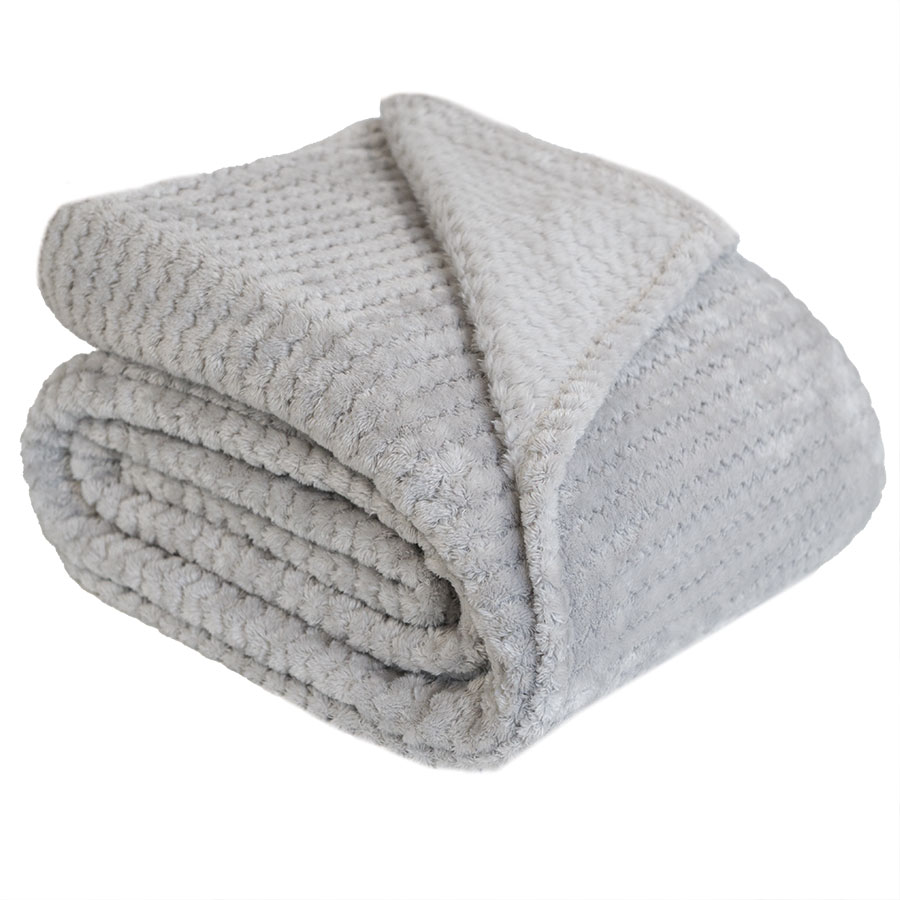 Koc LUGO dekoracyjny 160x200cm kol szary - obrazek 3