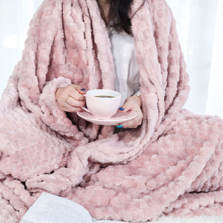 Koc MIKOS dekoracyjny 160x200cm kol różowy