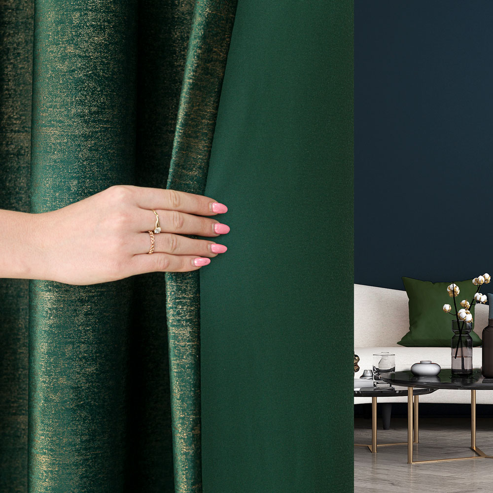 Eleonora zasłona na przelotkach 140x250cm butelkowa zieleń - obrazek 2