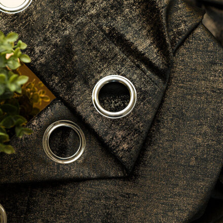 Eleonora zasłona gotowa na przelotkach 140x250cm czarny