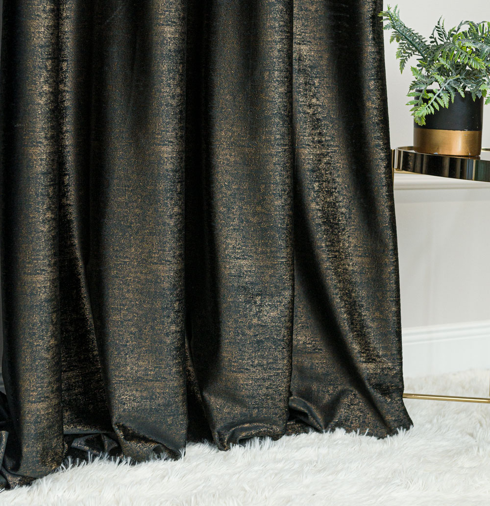 Eleonora zasłona gotowa na przelotkach 140x250cm czarny - obrazek 2