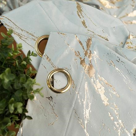 Marma zasłona gotowa na przelotkach 140cmx250cm pastelowy szary