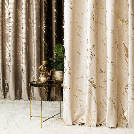 Marma zasłona gotowa na przelotkach 140cmx250cm kremowy