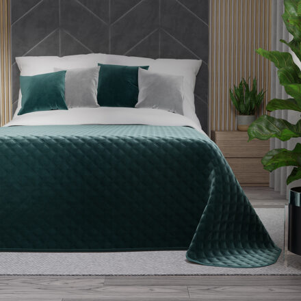 Narzuta VELVI dekoracyjna 170x210cm kol ciemny turkusowy