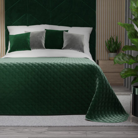 Narzuta VELVI dekoracyjna 170x210cm kol ciemny zielony