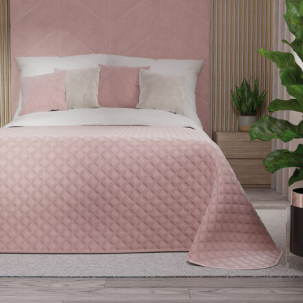 Narzuta VELVI dekoracyjna 170x210cm kol jasny różowy