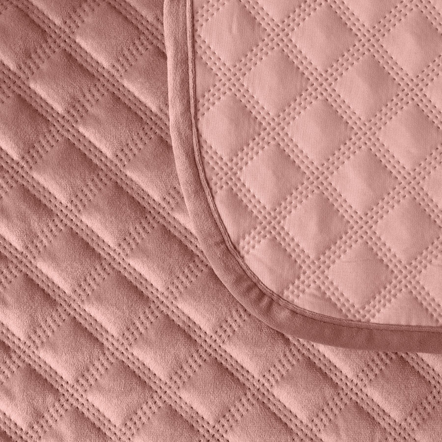 Narzuta VELVI dekoracyjna 220x240cm kol ciemny pudowy różowy - obrazek 3
