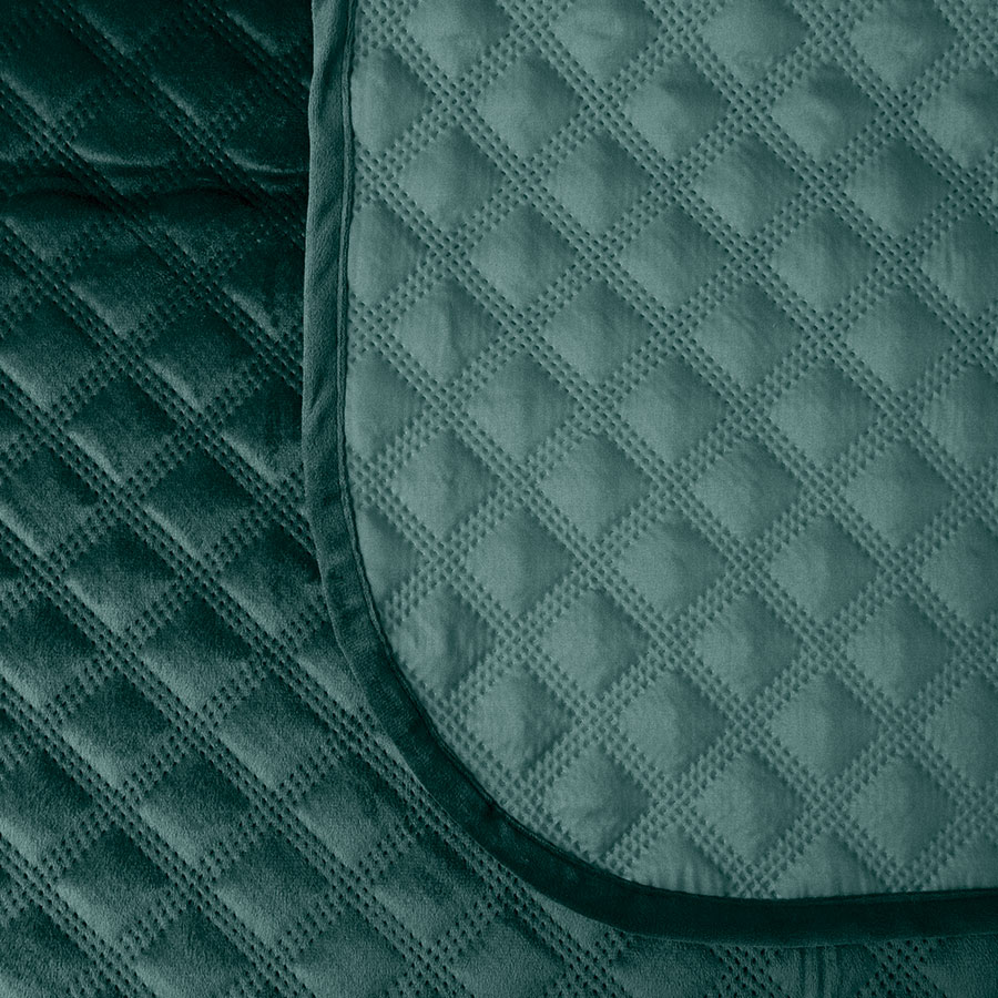 Narzuta VELVI dekoracyjna 170x210cm kol ciemny turkusowy - obrazek 3