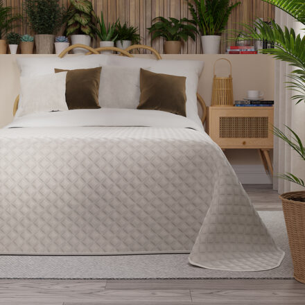 Narzuta VELVI dekoracyjna 170x210cm kol ciepły jasny szary