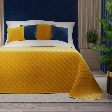 Narzuta VELVI dekoracyjna 170x210cm kol szafranowy