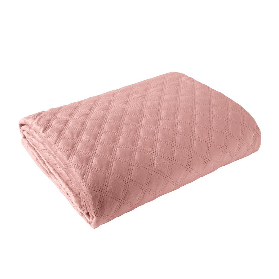 Narzuta VELVI dekoracyjna 220x240cm kol ciemny pudowy różowy - obrazek 4