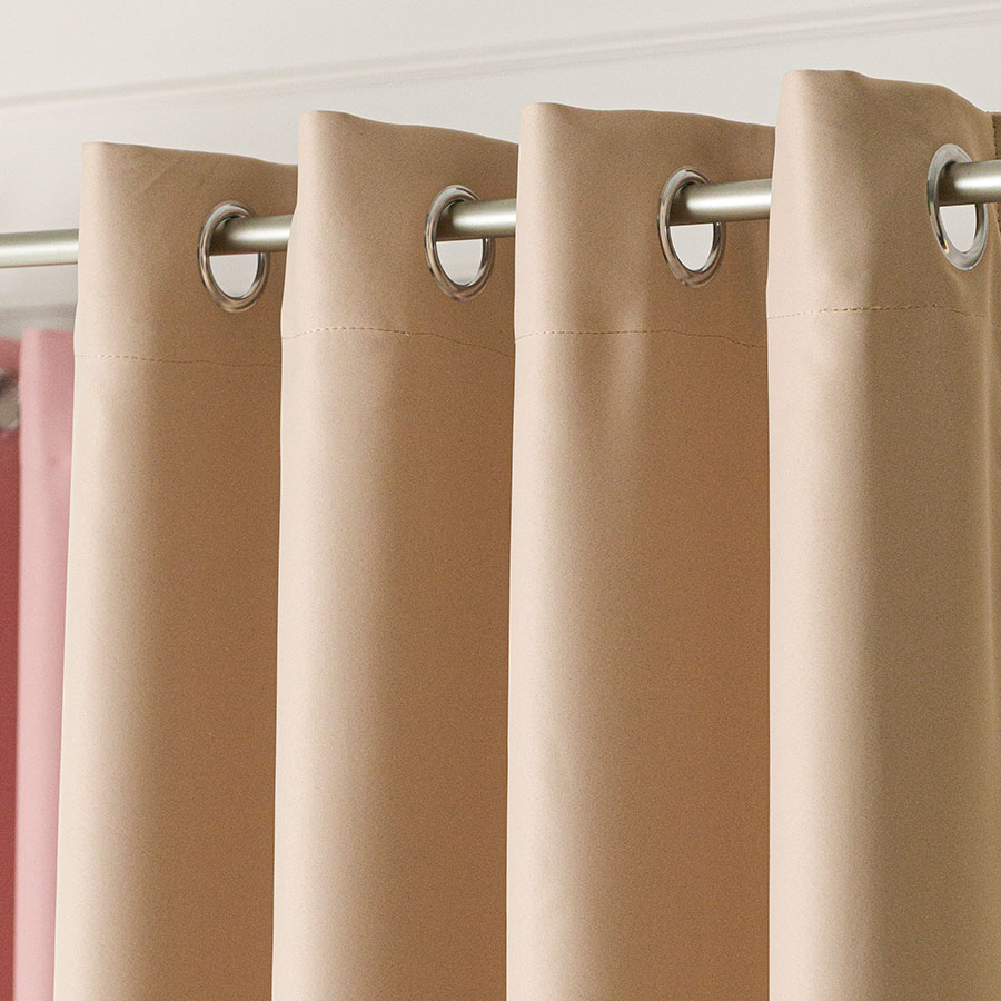 Dona zasłona gotowa na przelotkach 140cmx250cm jasny chłodny beżowy