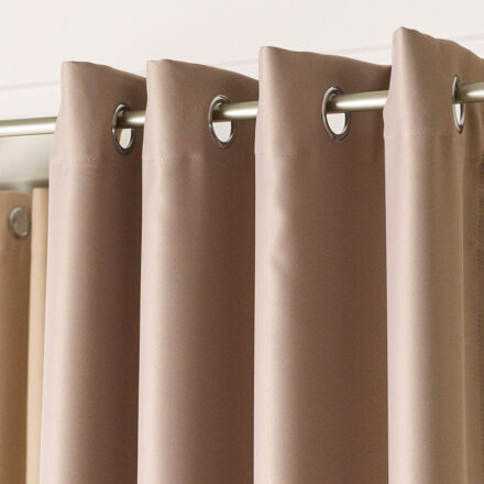 Dona zasłona gotowa na przelotkach 140cmx250cm ciemny chłodny beżowy