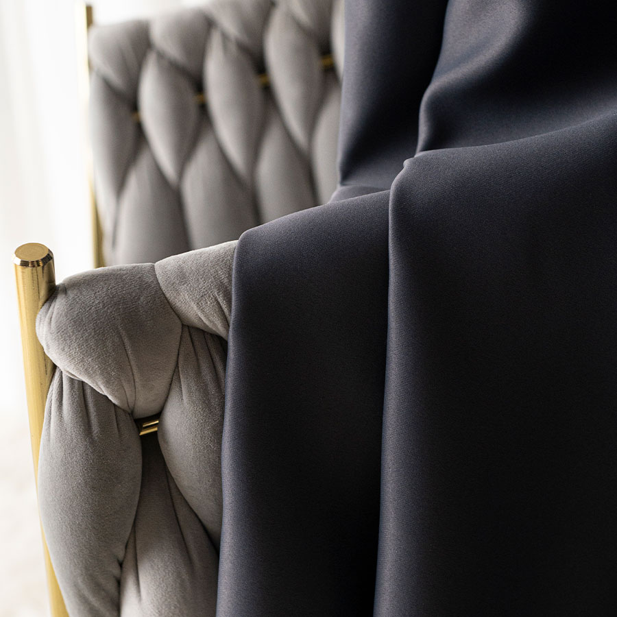 Dona zasłona gotowa na przelotkach 140cmx250cm ciemny szary - obrazek 6