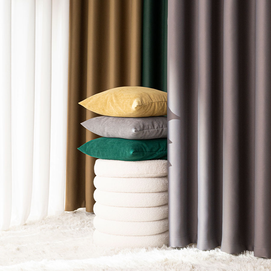 Dona zasłona gotowa na przelotkach 140cmx250cm ciepły ciemny szary - obrazek 6