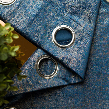 Eleonora zasłona gotowa na przelotkach 140x250cm granatowy