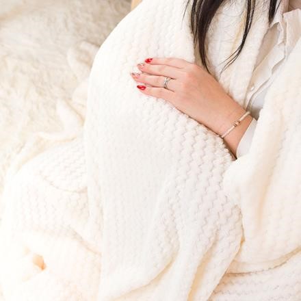 Koc LUGO dekoracyjny 200x220cm kol ecru