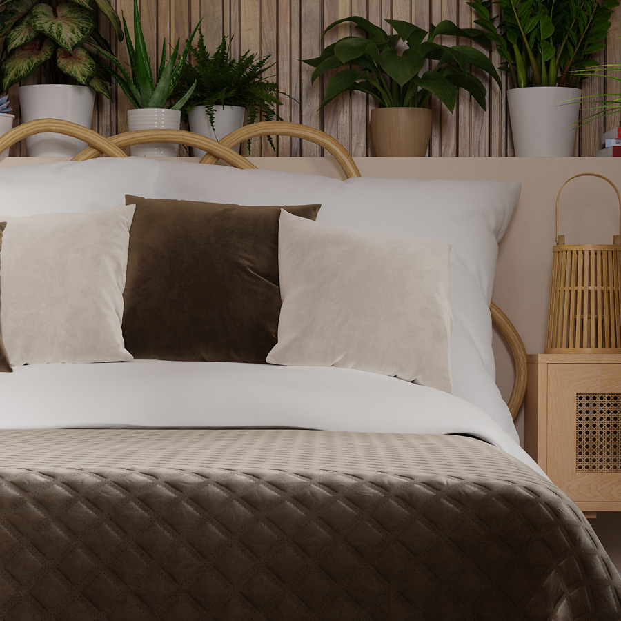 Poszewka VELVI dekoracyjna 40x40cm kol brązowy - obrazek 3