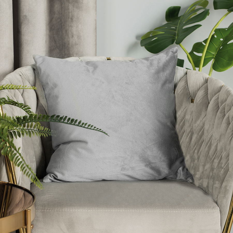 Poszewka VELVI dekoracyjna 40x40cm kol jasny szary - obrazek 2