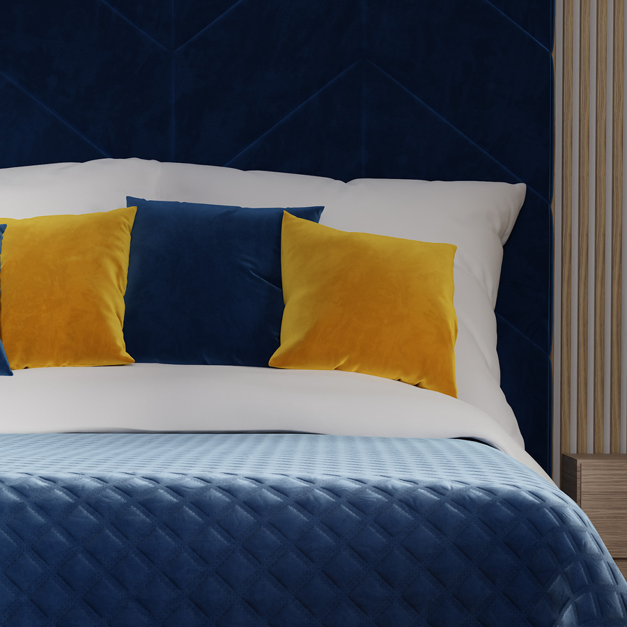 Poszewka VELVI dekoracyjna 40x40cm kol granatowy - obrazek 3