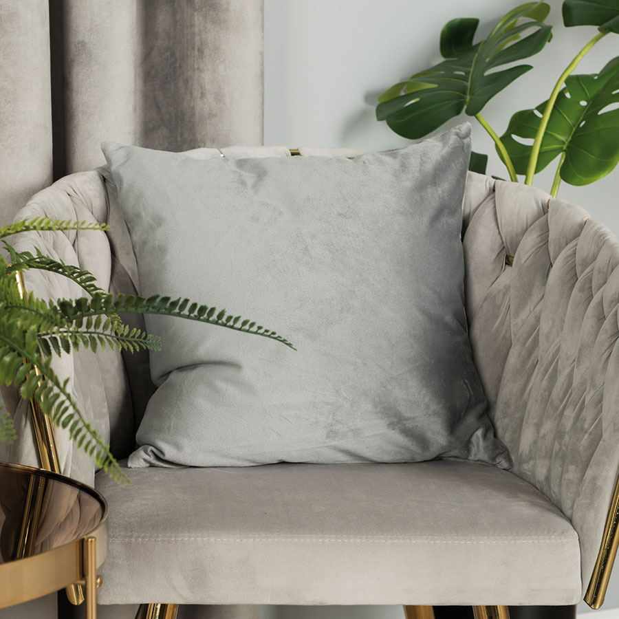 Poszewka VELVI dekoracyjna 40x40cm kol chłodny szary - obrazek 2