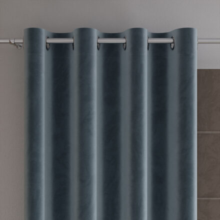 Velvi zasłona gotowa na przelotkach 140cmx260cm niebieski